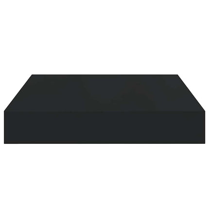 Floating Wall Shelf Black 9.1"x9.3"x1.5" MDF