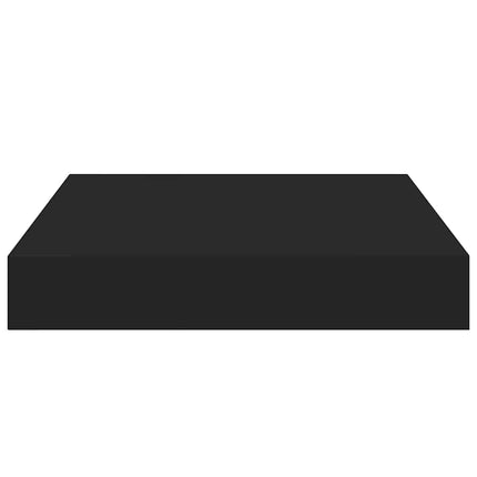 Floating Wall Shelf Black 9.1"x9.3"x1.5" MDF