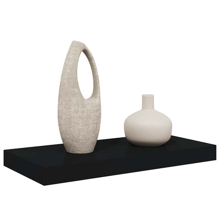 Floating Wall Shelf Black 19.7"x9.1"x1.5" MDF