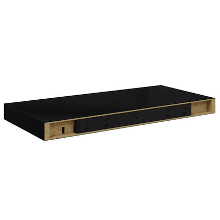 Floating Wall Shelf Black 19.7"x9.1"x1.5" MDF