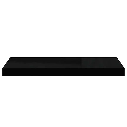 Floating Wall Shelves 2 pcs Black 23.6"x9.3"x1.5" MDF