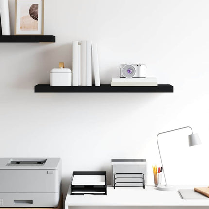 Floating Wall Shelf Black 31.5"x9.3"x1.5" MDF