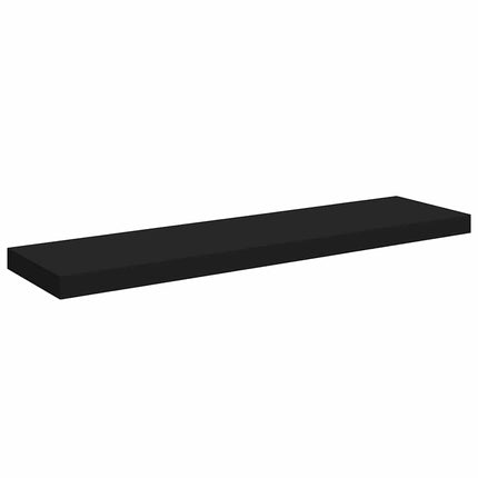 Floating Wall Shelves 4 pcs Black 35.4"x9.3"x1.5" MDF