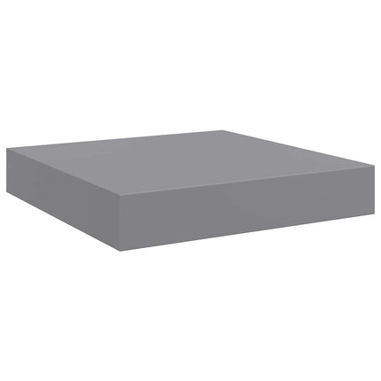 Floating Wall Shelf Gray 9.1"x9.3"x1.5" MDF
