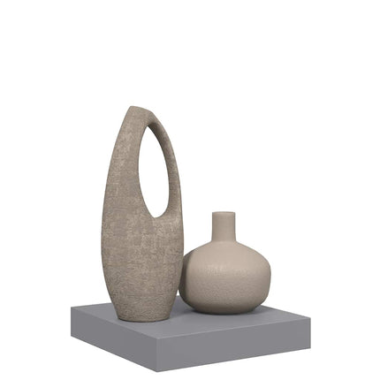 Floating Wall Shelf Gray 9.1"x9.3"x1.5" MDF