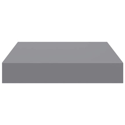 Floating Wall Shelf Gray 9.1"x9.3"x1.5" MDF
