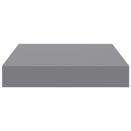 Floating Wall Shelves 2 pcs Gray 9.1"x9.3"x1.5" MDF