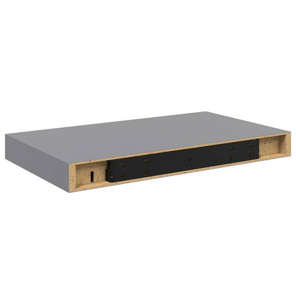 Floating Wall Shelves 2 pcs Gray 15.7"x9.1"x1.5" MDF