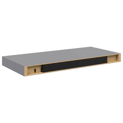Floating Wall Shelves 2 pcs Gray 19.7"x9.1"x1.5" MDF