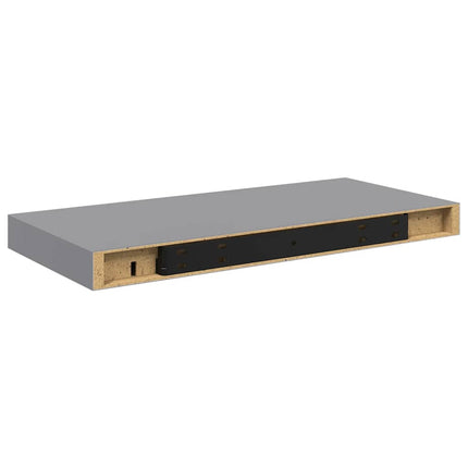 Floating Wall Shelves 4 pcs Gray 19.7"x9.1"x1.5" MDF
