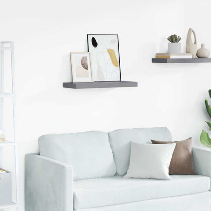 Floating Wall Shelf Gray 23.6"x9.3"x1.5" MDF