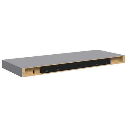 Floating Wall Shelves 2 pcs Gray 23.6"x9.3"x1.5" MDF