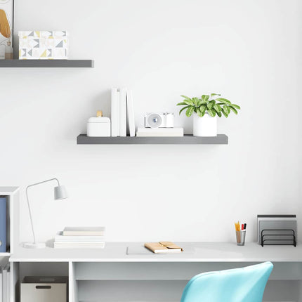 Floating Wall Shelf Gray 31.5"x9.3"x1.5" MDF