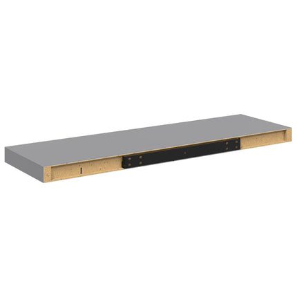 Floating Wall Shelves 2 pcs Gray 31.5"x9.3"x1.5" MDF