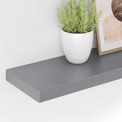 Floating Wall Shelves 4 pcs Gray 35.4"x9.3"x1.5" MDF