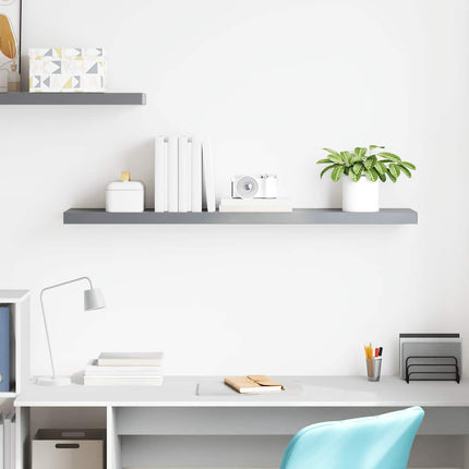 Floating Wall Shelf Gray 47.2"x9.3"x1.5" MDF