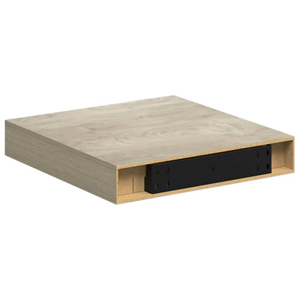 Floating Wall Shelf Oak 9.1"x9.3"x1.5" MDF