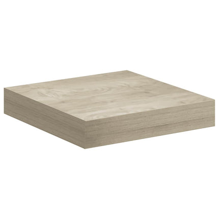 Floating Wall Shelves 2 pcs Oak 9.1"x9.3"x1.5" MDF
