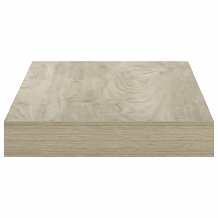 Floating Wall Shelf Oak 15.7"x9.1"x1.5" MDF