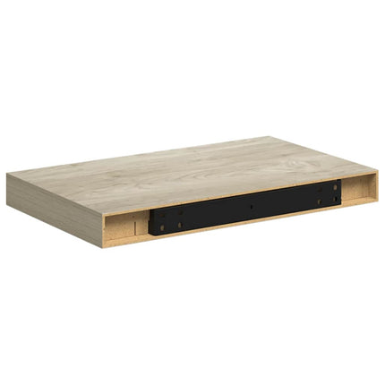 Floating Wall Shelf Oak 15.7"x9.1"x1.5" MDF