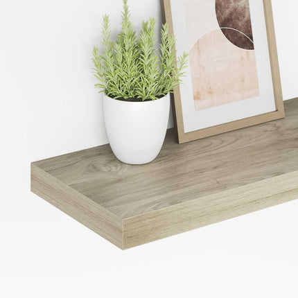 Floating Wall Shelf Oak 23.6"x9.3"x1.5" MDF