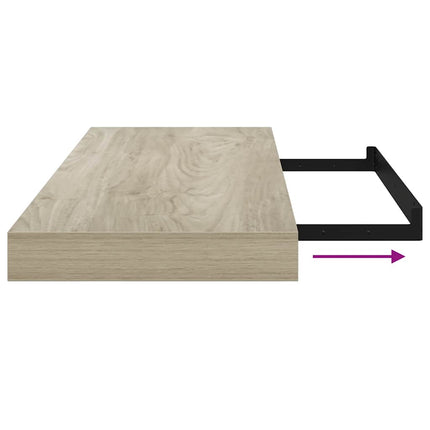 Floating Wall Shelf Oak 23.6"x9.3"x1.5" MDF