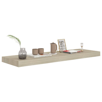 Floating Wall Shelves 4 pcs Oak 31.5"x9.3"x1.5" MDF