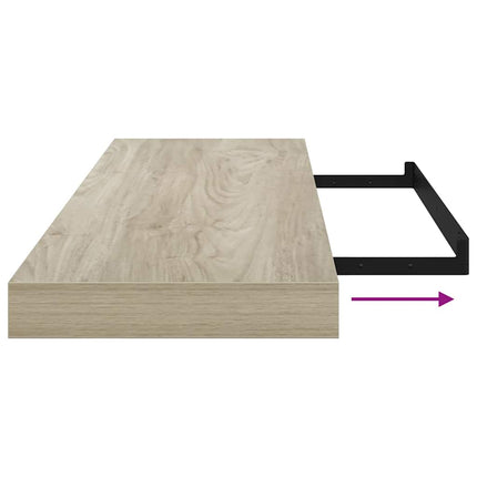 Floating Wall Shelves 4 pcs Oak 31.5"x9.3"x1.5" MDF