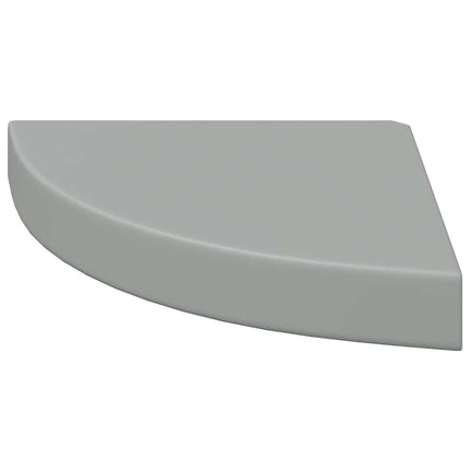 Floating Corner Shelf Gray 9.8"x9.8"x1.5" MDF