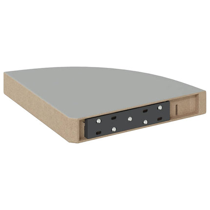 Floating Corner Shelf Gray 9.8"x9.8"x1.5" MDF