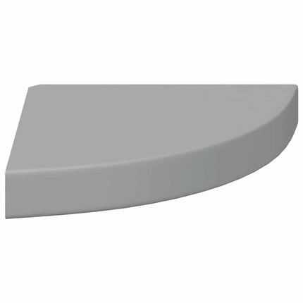 Floating Corner Shelves 2 pcs Gray 9.8"x9.8"x1.5" MDF