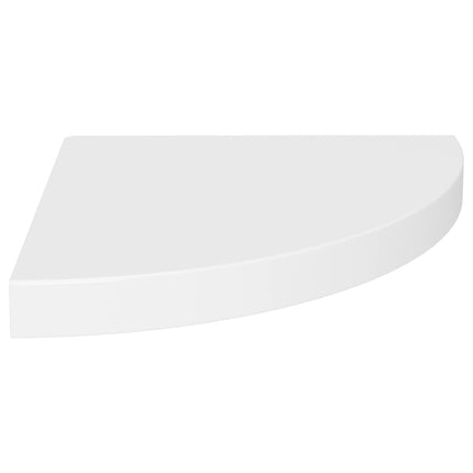 Floating Corner Shelves 2 pcs White 13.8x13.8x1.5" MDF