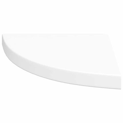 Floating Corner Shelves 2 pcs White 13.8x13.8x1.5" MDF