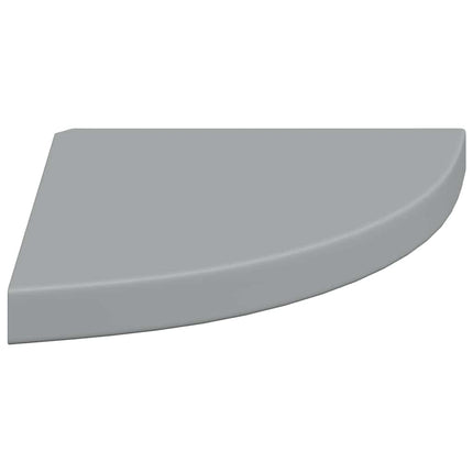Floating Corner Shelves 2 pcs Gray 13.8"x13.8"x1.5" MDF