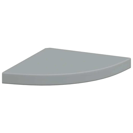 Floating Corner Shelves 4 pcs Gray 13.8"x13.8"x1.5" MDF