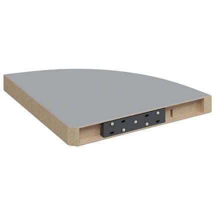 Floating Corner Shelves 4 pcs Gray 13.8"x13.8"x1.5" MDF
