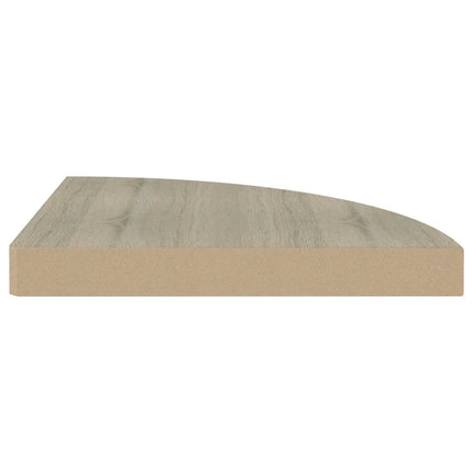 Floating Corner Shelf Oak 13.8"x13.8"x1.5" MDF