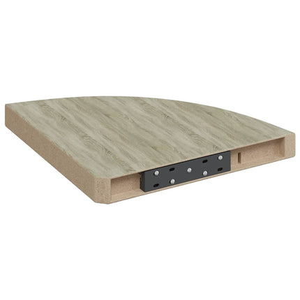 Floating Corner Shelf Oak 13.8"x13.8"x1.5" MDF