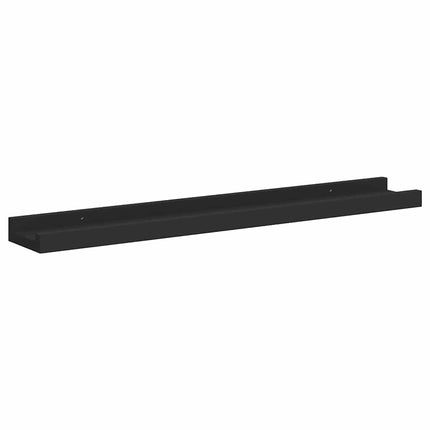 Picture Frame Ledge Shelves 2 pcs Black 23.6"x3.5"x1.2" MDF