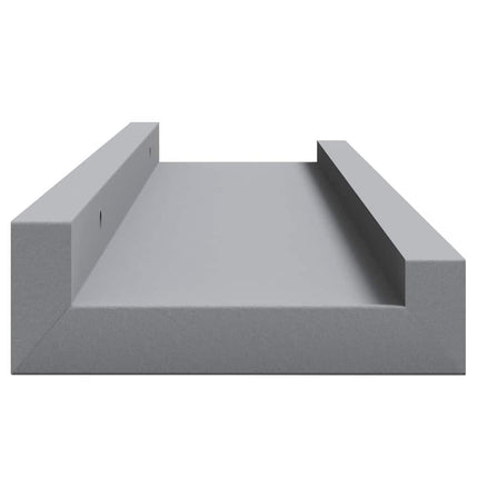 Picture Frame Ledge Shelves 2 pcs Gray 15.7"x3.5"x1.2" MDF