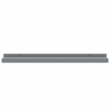 Picture Frame Ledge Shelves 2 pcs Gray 23.6"x3.5"x1.2" MDF