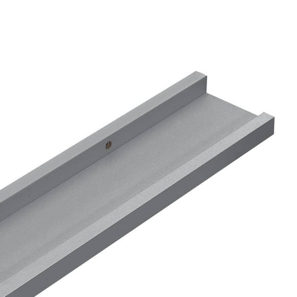 Picture Frame Ledge Shelves 2 pcs Gray 23.6"x3.5"x1.2" MDF