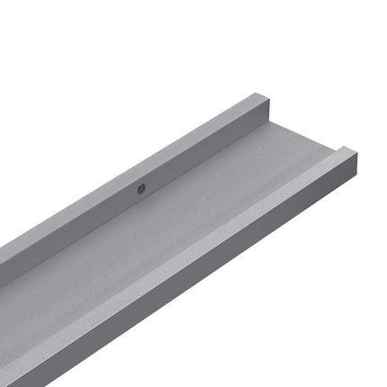 Picture Frame Ledge Shelves 2 pcs Gray 23.6"x3.5"x1.2" MDF