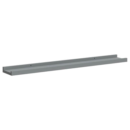Picture Frame Ledge Shelves 2 pcs Gray 31.5"x3.5"x1.2" MDF