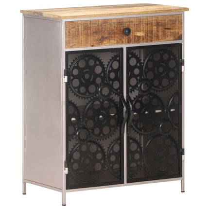 Sideboard 23.6"x13.8"x29.5" Rough Mango Wood & Iron