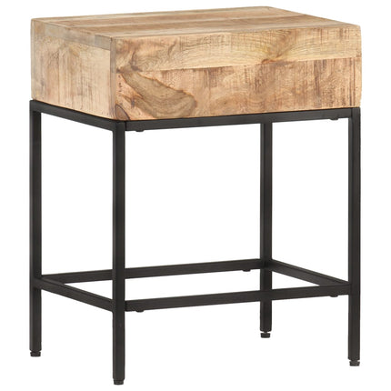 Side Table 15.7"x11.8"x19.7" Solid Rough Mango Wood