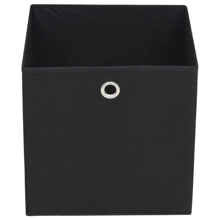 Storage Boxes 10 pcs Non-woven Fabric 11"x11"x11" Black