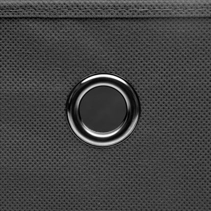 Storage Boxes with Covers 4 pcs 11"x11"x11" Gray