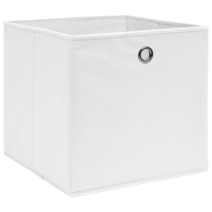 Storage Boxes 10 pcs Non-woven Fabric 11"x11"x11" White
