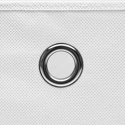 Storage Boxes 10 pcs Non-woven Fabric 11"x11"x11" White